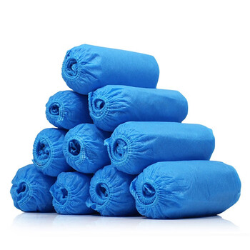 安美尚 （ams）一次性鞋套加厚无纺布鞋套 蓝色 加厚 均码 100只/包