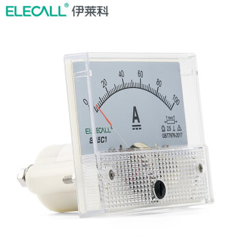 伊莱科(ELECALL)指针式直流电流表 安培表 85C1机械表头 白色 直流100A/75mV