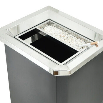 兰诗（LAUTEE）A-072 丽格垃圾桶烟灰桶 酒店宾馆商场用垃圾筒 喷塑斜角上开口款