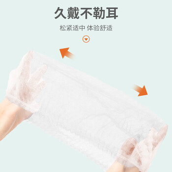 星工（XINGGONG） 一次性头套发罩网帽发网无纺布防尘防护条形蘑菇帽 加厚白色100只装