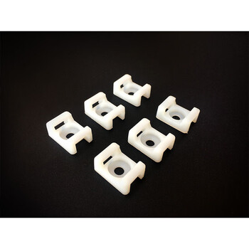 飞尔（FLYER）尼龙扎带固定座 马鞍形电线固定器 螺丝孔固定 线卡子理线器束线带【白色 500个装】