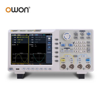 利利普owon NDG202函数任意波形发生器正弦波方波脉冲噪声信号源200MHz输出频率两通道采样率1.25GSa/s频率计