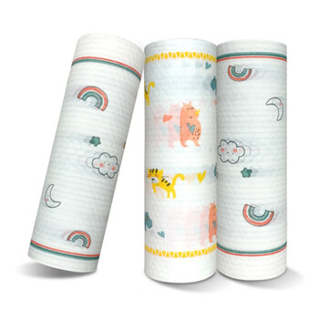 庄太太 水波纹20*25cm1卷50片 吸水无纺布一次性懒人抹布可水洗干湿两用洗碗布