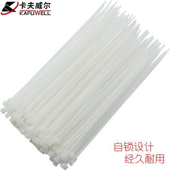 卡夫威尔 尼龙扎带 小号线缆理线带 主机走线束线带 装机扎线带捆扎带 2.5*150mm 白色 150支装 OT1012G
