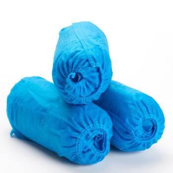 安美尚 （ams）一次性鞋套加厚无纺布鞋套 蓝色 加厚 均码 100只/包