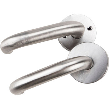 海斯迪克 不锈钢圆管防火门把手 消防逃生门锁（2个起订）HKLY-128