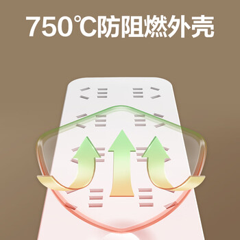 得力（deli）新国标安全插座 插线板/插排/排插/插板/接线板/拖线板延长线 总控开关 8位3米 LU9052(03)