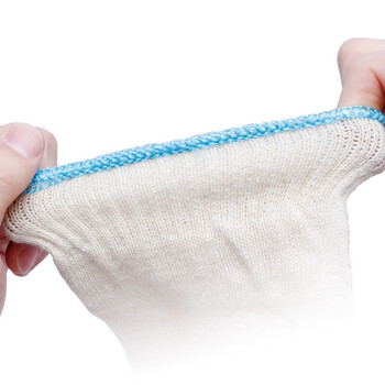 者也（ZYE）劳保手套耐磨防滑干活搬运机械汽修装卸工作白棉纱线手套 加密棉纱手套【12双】