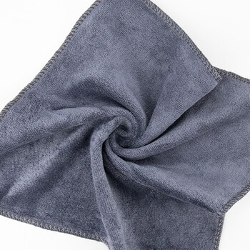 海斯迪克 HKZX-6 无尘擦拭布 洗车清洁多用途干湿两用不易掉毛 灰色1条(30*30cm)