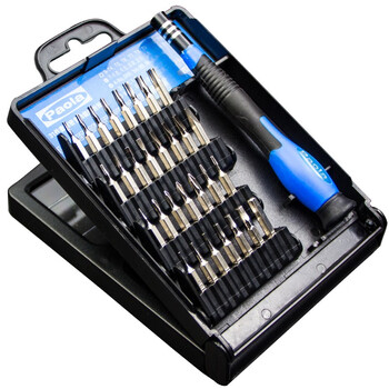 保拉(Paola) 螺丝刀套装31件 精密十字一字内六角梅花带磁批头 苹果小米华为手机笔记本拆机维修工具1911