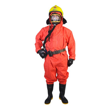 海安特 消防轻型半封闭连体式防化服 PVC款FH-II-H  防酸碱耐老化二级防护服 41码