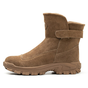 老管家285劳保鞋男冬季加绒棉鞋钢包头防砸防刺穿安全鞋耐磨牛筋底羊毛保暖防寒高帮靴45