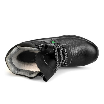 王盾/盾王 9346-5中帮加绒防砸6KV绝缘安全鞋牛皮劳保鞋耐磨防滑耐油耐弱酸碱定做 41码 黑色 1双