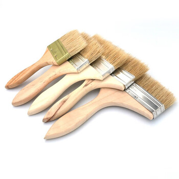 冰禹 ICEY-26 扁油刷木柄木把刷 油漆刷猪毛刷子多功能扫灰刷船用刷 高档2.5寸