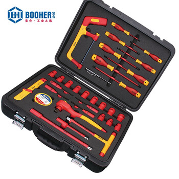 宝合(booher)42件VDE绝缘综合工具组套 0200409 铬钒钢