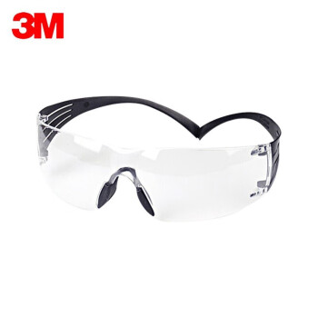 3M SF-301AS护目镜劳保 防护眼镜 防尘 防飞溅 防风 抗冲击 防划 透明镜片 定做 1副装