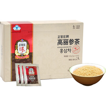 正官庄 人参 原装进口 六年根高丽参 红参茶300g礼盒（3g*100袋）免疫力 节日健康滋补礼物礼品补品