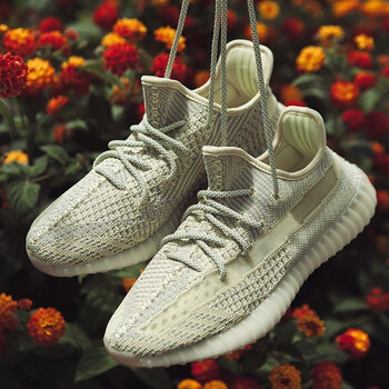 潮adidas阿迪达斯椰子鞋三叶草男鞋女鞋yeezy350椰子350网面透气轻便