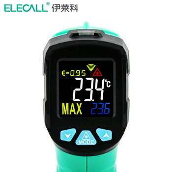 伊莱科(ELECALL)红外线测温仪 高精度测温枪彩屏数显手持式温度计 绿色 EIRT550（-50-550℃） 7 