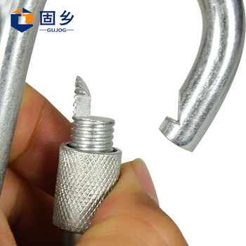 固乡 软梯链接扣 保险钩  带锁登山扣 安全扣 钢丝绳 钥匙钩 挂钩扣链接扣【10cm弹簧扣2个装】