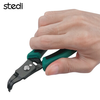司特力 stedi卡簧钳子进口高碳钢卡簧钳内卡外卡挡圈钳轴用穴用直口卡簧钳子套装 ss-201内弯卡簧钳