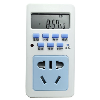 保拉(Paola) 定时器插座10A 倒计时电子定时通断电开关 定时转换器 智能循环时控开关插座T01