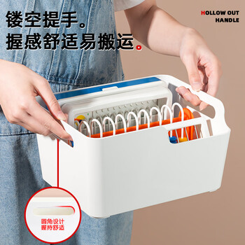 得力（deli）亚克力透明书架 大容量加厚书立架桌面书本收纳盒学生整理置物架装书神器