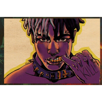 xxxtentacion 海报壁纸贴画说唱嘻哈牛皮纸卧室饶舌hiphop装饰画 3 21