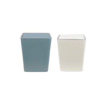 亿丽佳 弹盖垃圾桶卫生桶办公纸篓垃圾干湿分类（手摁弹盖9L） 10件/组