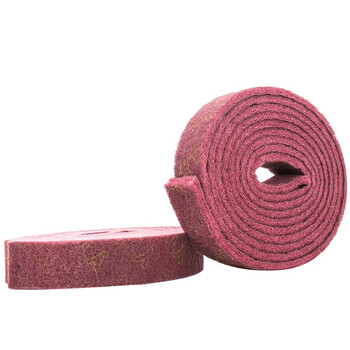 冰禹 BY-704 百洁擦拭布 含砂抛光擦红色拉丝清洁除锈布 7厘米*6米 2卷