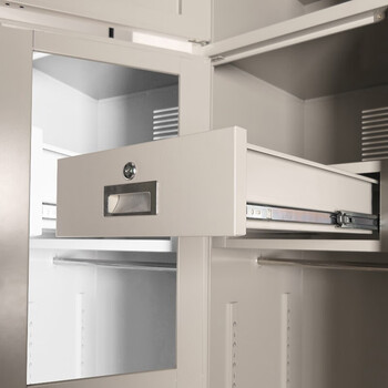 京顿内务柜加厚铁皮柜钢制宿舍内务柜更衣柜衣帽柜 单人内务柜90*50*200cm