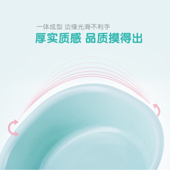 CHAHUA茶花 塑料盆 抗菌洗脸盆S号洗屁屁盆婴儿新生儿脸盘 方盆