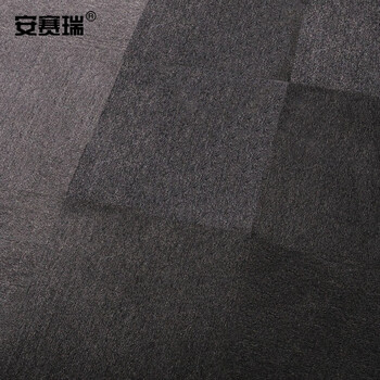 安赛瑞 方块拼接地毯 (4片装）PVC拼接办公室地毯 酒店公司工程写字楼商用地毯 单片50×50cm 纯黑色 24046