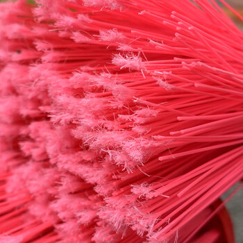 兰诗（LAUTEE）618-Y 加长杆环卫物业木柄扫把笤帚 黄色长斜杆宽头硬毛