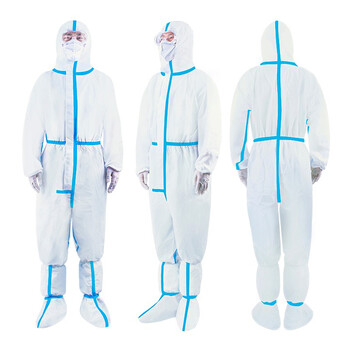 贸正 MaoZheng 特大号一次性防护服隔离衣工作服防护衣隔离衣服 独立装  连体式 无鞋套【185cm】