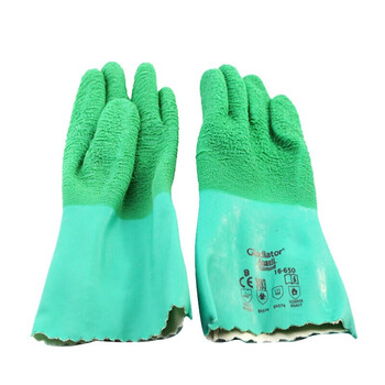 Ansell安思尔 16-650防烫防水隔热耐250度高温天然橡胶手套 绿色 9码 定做 1双