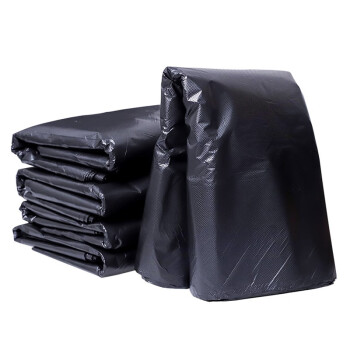冰禹 BYjj-144 物业垃圾袋60*80cm （50个）大号垃圾袋黑色塑料袋酒店办公平口