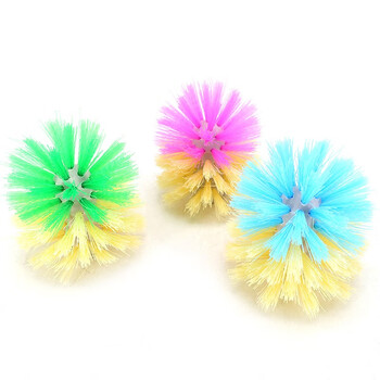 冰禹 BYrl-59 不锈钢马桶刷 清洁厕刷马桶刷 长柄厕刷清洁刷 圆头（颜色随机）