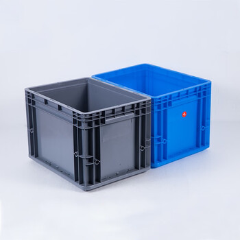 知旦 物流箱 外径:400*300*280mm储物箱分类盒零件盒库房分类塑料筐仓库工业胶筐 ZWL-400280 灰色无盖