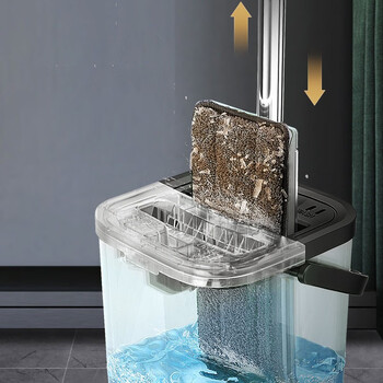 庄太太 紫色+2拖布 免洗两用不锈钢刮刮乐礼品套装拖把ZTT-9019