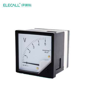 伊莱科(ELECALL)交流电压表 6L2-V机械指针式电压表 电表 电压表3~35K/100V 黑白色 10V