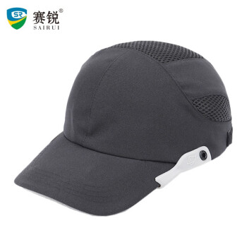 赛锐 SR-1030BK 智胜款轻型防撞帽防撞棒球帽鸭舌帽工人安全帽可定做LOGO 黑色 1顶