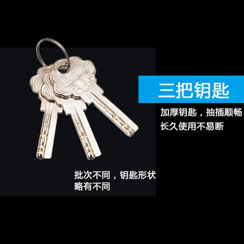 驼铃纵横 AQQJ0030 锁芯 木门锁芯 通用型铜钥匙锁芯 小70银色【铁钥匙】