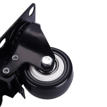 沛桥轻音脚轮PQ-3369滚轮橡胶脚轮万向刹车轮1.5寸