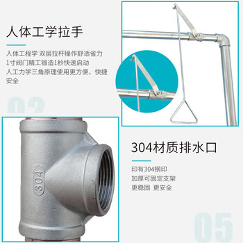 者也（ZYE）复合双口洗眼器 304不锈钢实验室双口紧急挂壁洗眼器冲淋台式洗眼器 ZY157