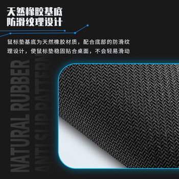 AOC 纯色系列 电竞游戏鼠标垫中小号 300*250*3mm加厚锁边办公键盘电脑书桌垫 黑色 M100