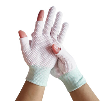 安美尚（ams）点胶颗粒半指防滑劳保手套 定做 均码 12双