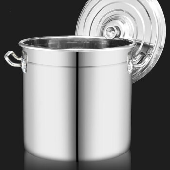 越越尚  加厚304不锈钢桶  直径30cm高30cm  圆桶带盖桶油桶煮卤水桶汤锅大容量  YYS-BXGT-234