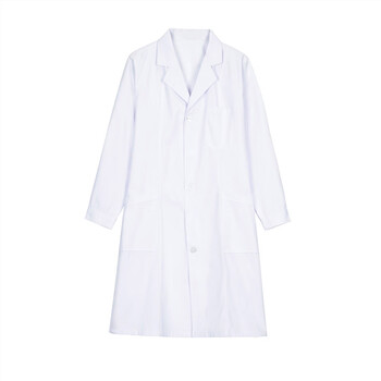 者也 白大褂 1件 加厚长袖学生实验卫生工装男女 袖口纽扣款3XL码可定制
