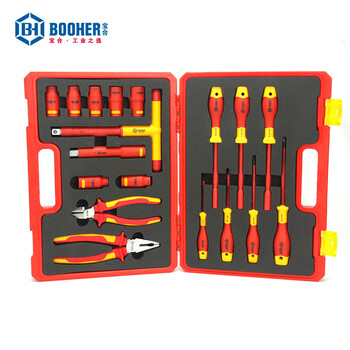 宝合(booher)18件VDE绝缘工具组套 0200411 铬钒钢